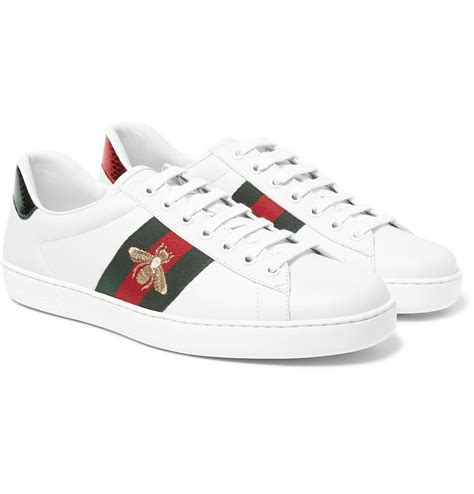 mens white gucci shoes|white gucci sneakers for men.